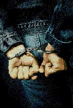 Verhaftung in Handschellen